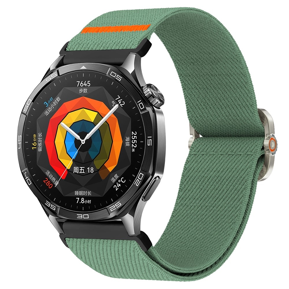 Wriston 20 mm-es, rugalmas nylon szíj a Samsung Galaxy Watch7 44 mm/40 mm-es modellhez – sötétzöld