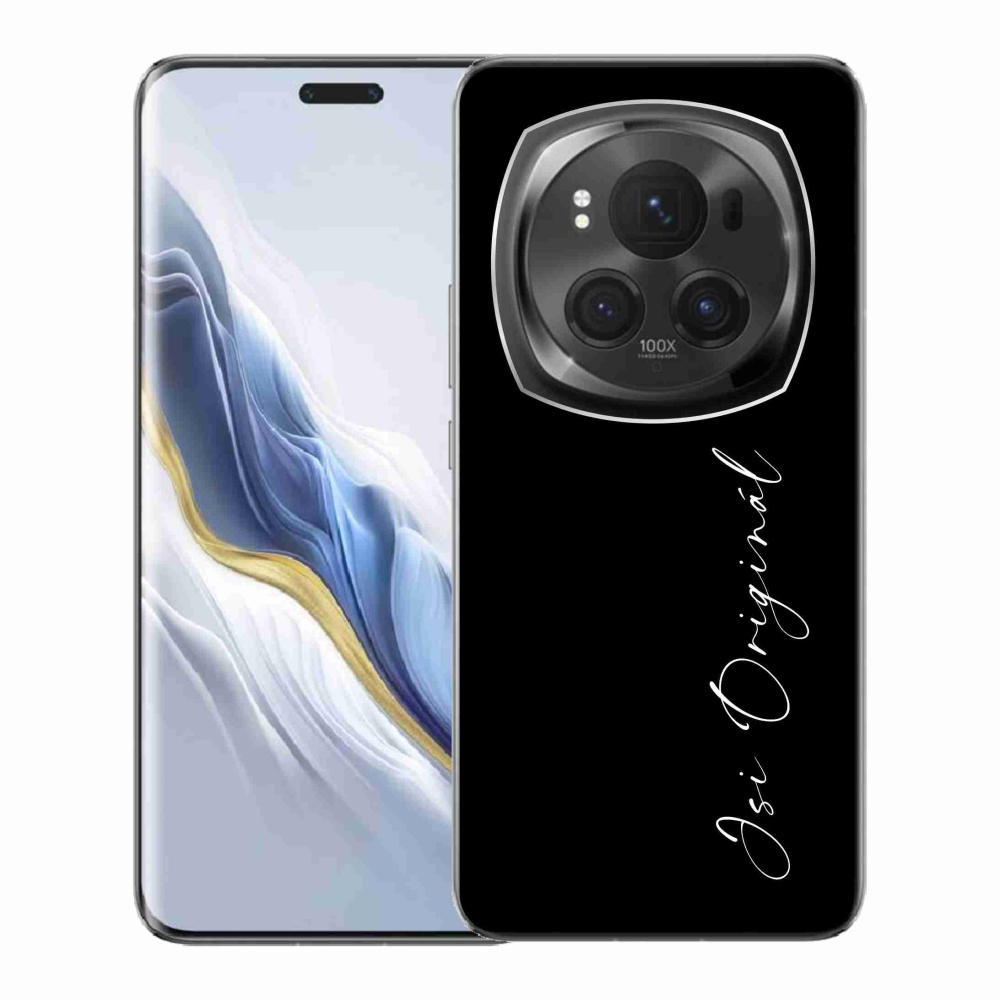 Gél borító mmCase a Honor Magic 6 Pro 5G számára - te vagy az eredeti fekete háttér