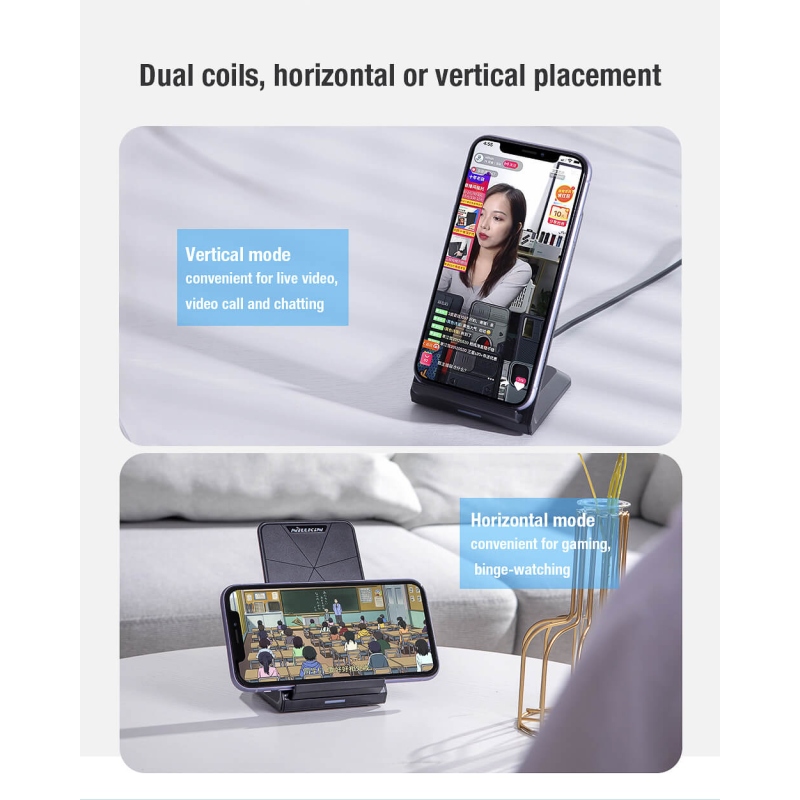 Nillkin 15W gyors vezeték nélküli asztali töltő fekete