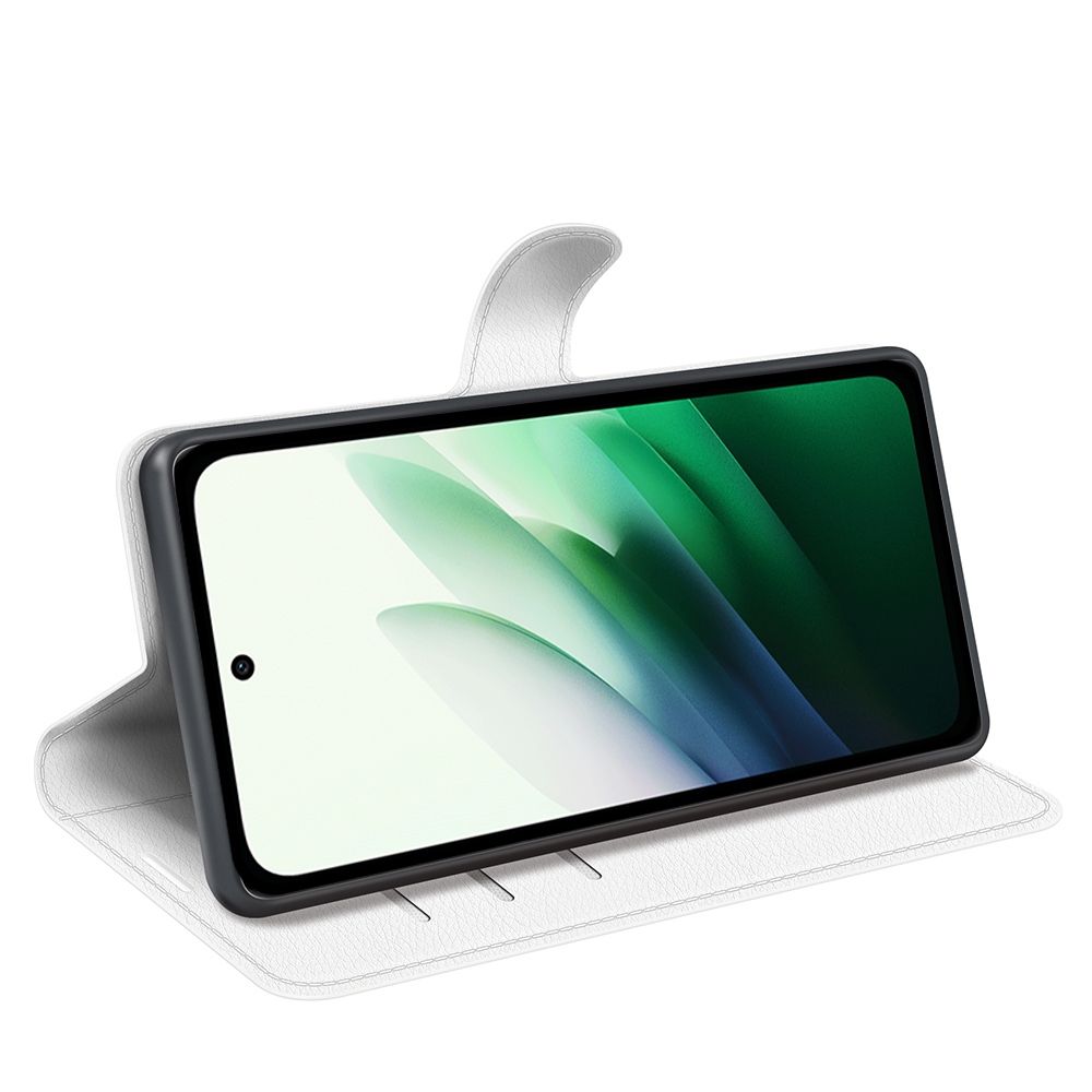 Litchi könyv tok Xiaomi Redmi 15 4G/5G (171mm) - fehér