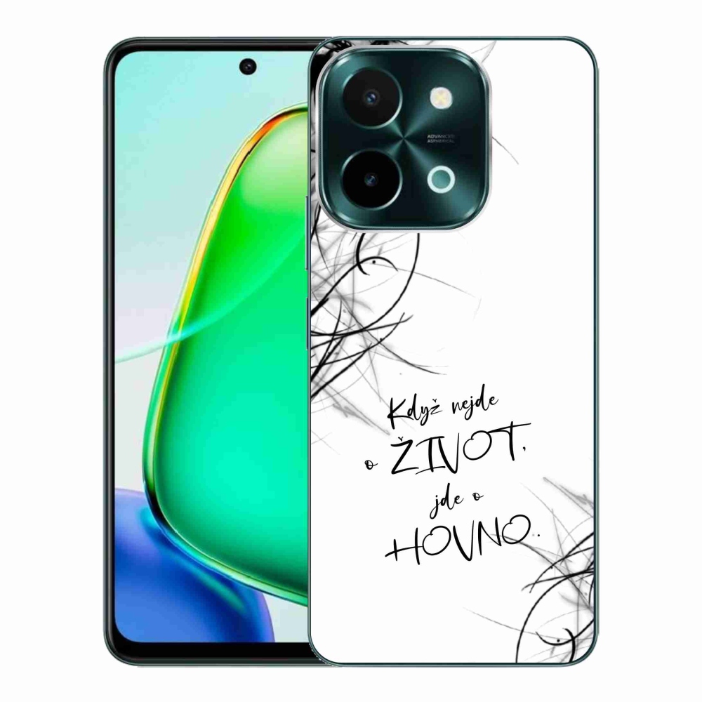 Gél borító mmCase a Vivo Y28 készülékhez - vicces szöveg 16 fehér háttér