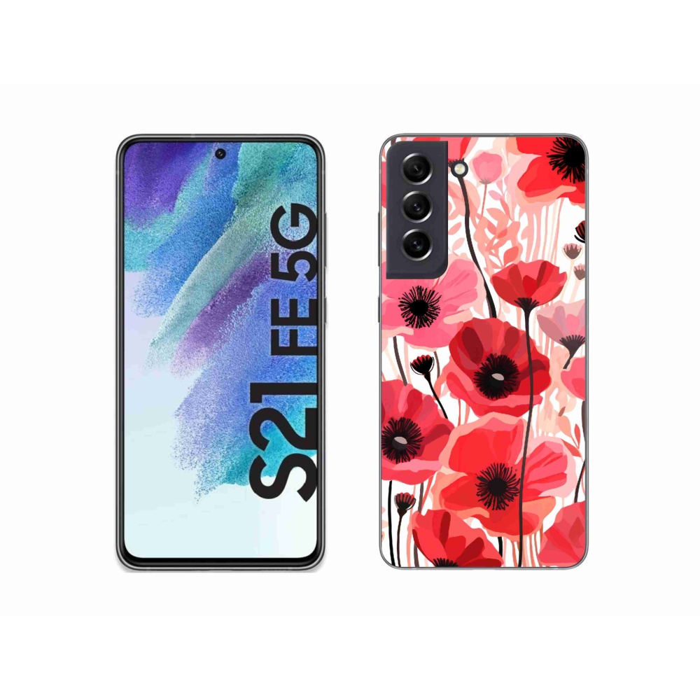 Zselés borítás mmCase Samsung Galaxy S21 FE 5G - mákos 1