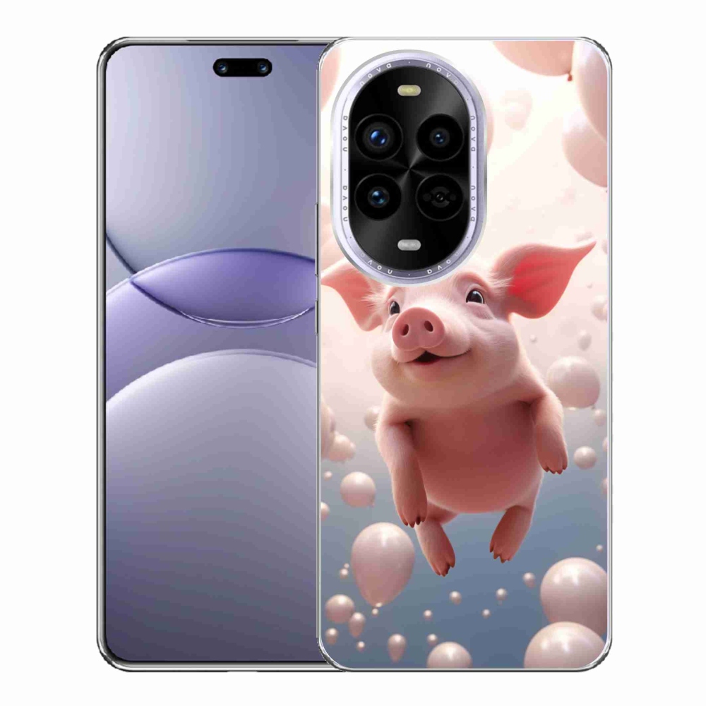 Gél borító mmCase a Huawei Nova 13 Pro 5G számára - malac lufikkal