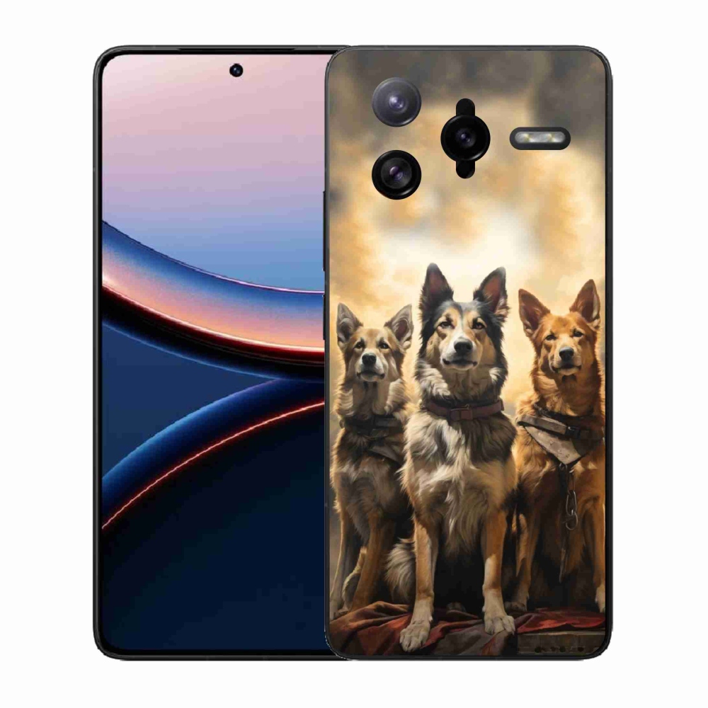 Gél borító mmCase a Xiaomi Poco F7 Ultra számára - három kutya