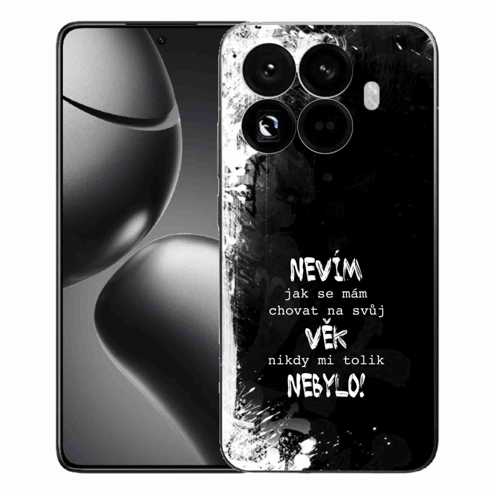 Gél borító mmCase a Xiaomi 15T Pro számára - vicces szöveg 14 fekete háttérrel