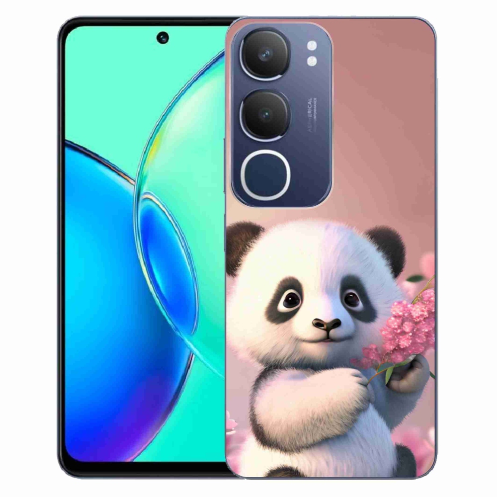 Gél borító mmCase a Vivo Y19s készülékhez - aranyos panda