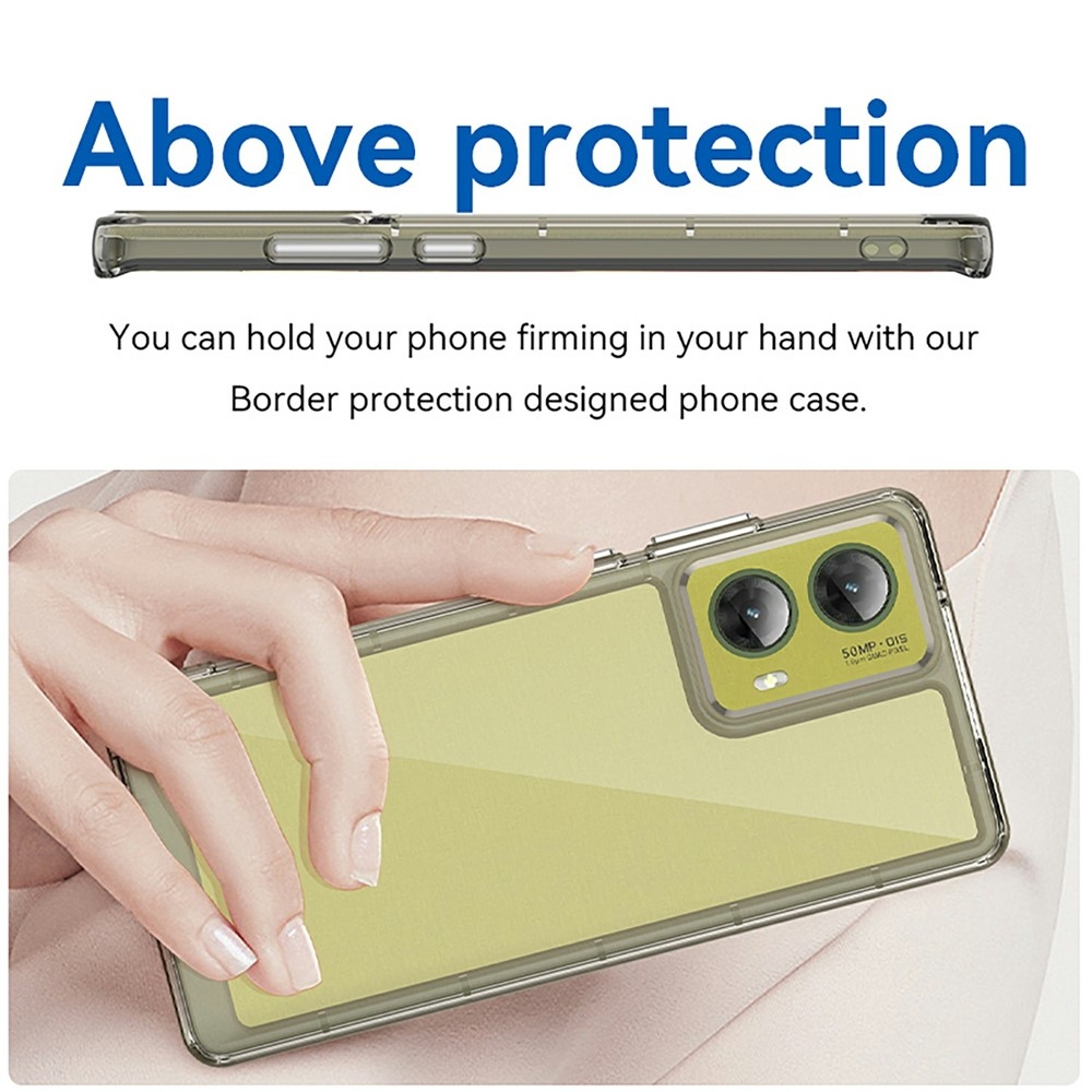 Zselés tok kemény hátlappal Motorola Moto G85 5G - szürke