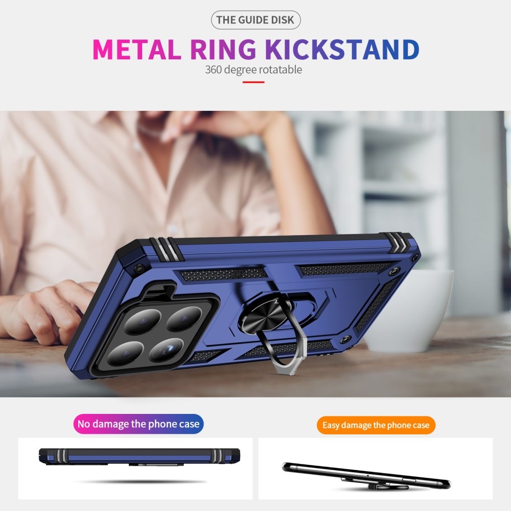 Gyűrűk tartós borító Xiaomi 15 - kék