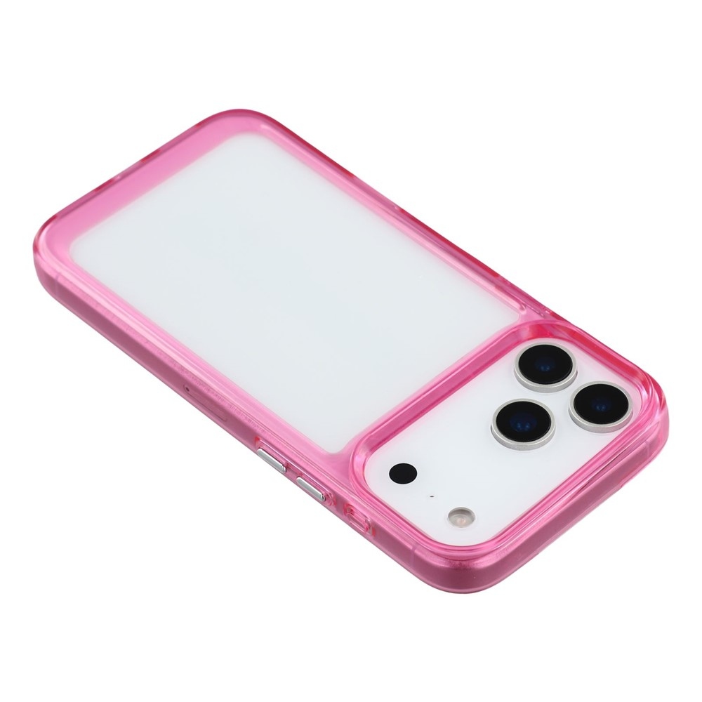 Gél tok fix hátlappal iPhone 17 Pro Max készülékhez - rózsaszín