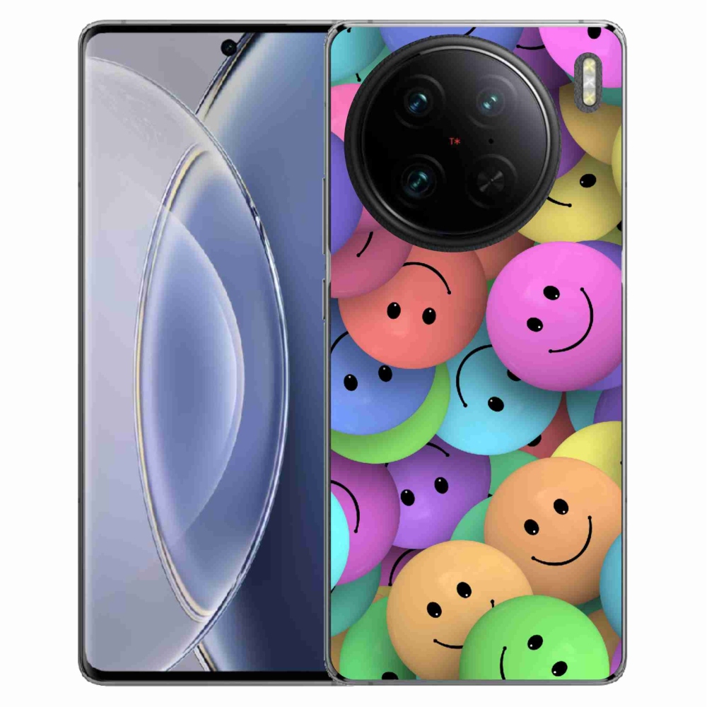 Zselés borítás mmCase a Vivo X90 Pro készülékhez - színes smiley-k