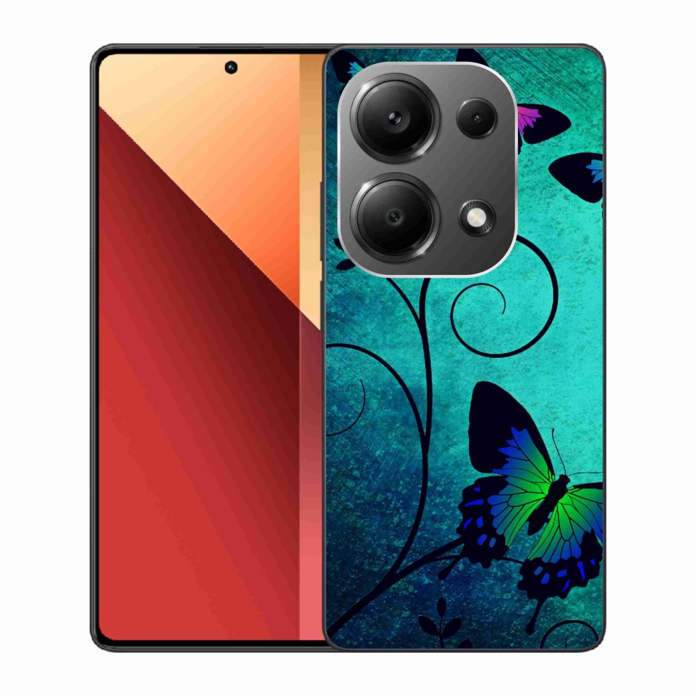Gél borítás mmCase a Xiaomi Redmi Note 13 Pro 4G/Poco M6 Pro - színes pillangókhoz