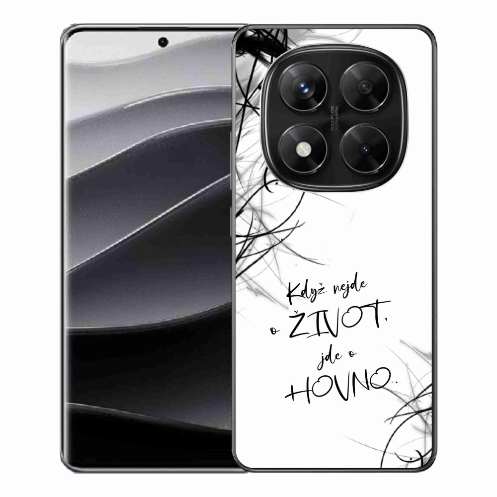 Gél borító mmCase a Xiaomi Redmi Note 14 Pro 5G/Poco X7 5G számára - vicces szöveg 16 fehér háttérrel