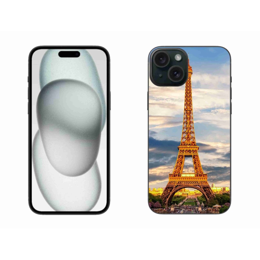 Zselés borítás mmCase iPhone 15 Plus készülékhez - eiffel-torony 3