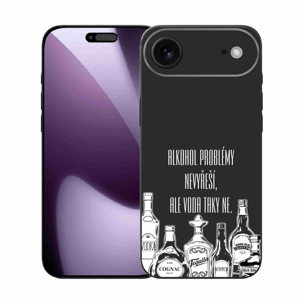 Gél borító mmCase iPhone 17 Air készülékhez - vicces szöveg fekete háttérrel