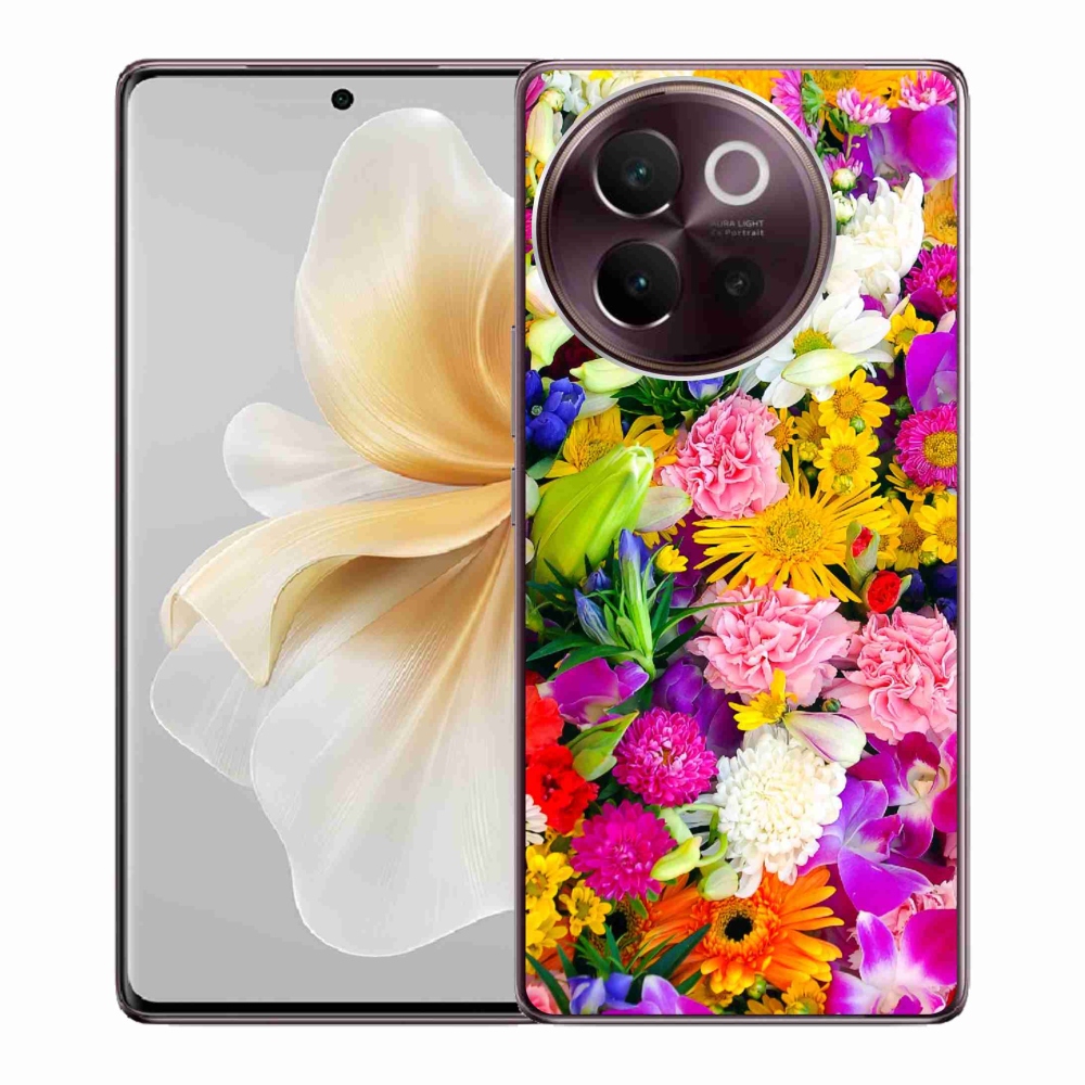 Gél borító mmCase a Vivo V40 Lite 5G készülékhez - virág 12