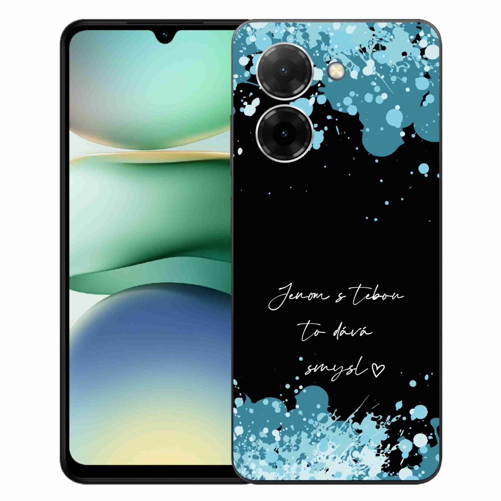 Gél borító mmCase a Xiaomi Redmi A5 (173.45x79.35x8.45mm) - szerelmes szöveg fekete háttérrel