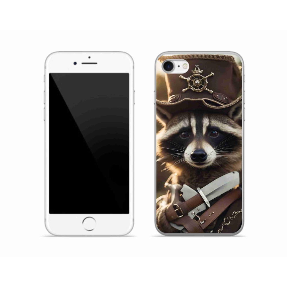 Zselés borítás mmCase iPhone SE (2020) - mosómedve egyenruhában