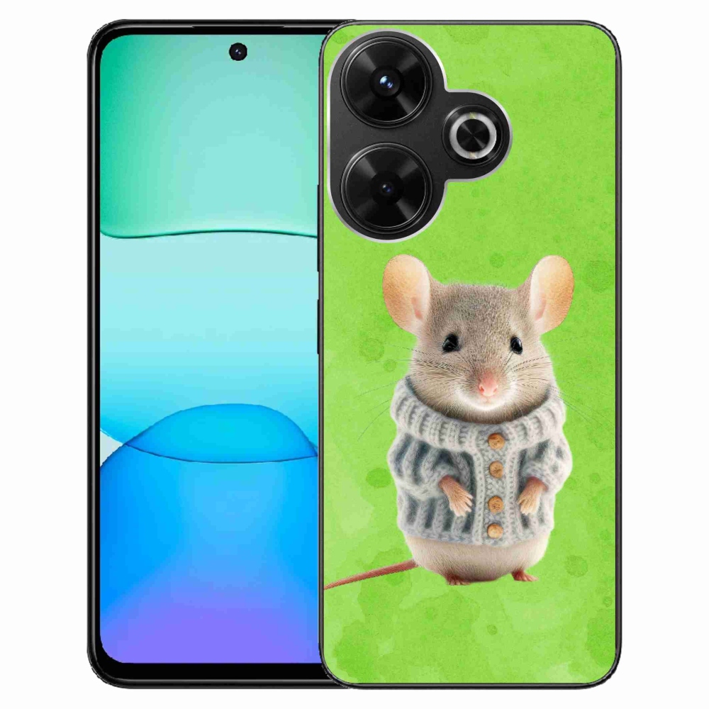 Gél borítás mmCase a Xiaomi Redmi 13 4G/Poco M6 4G - egér pulóverben