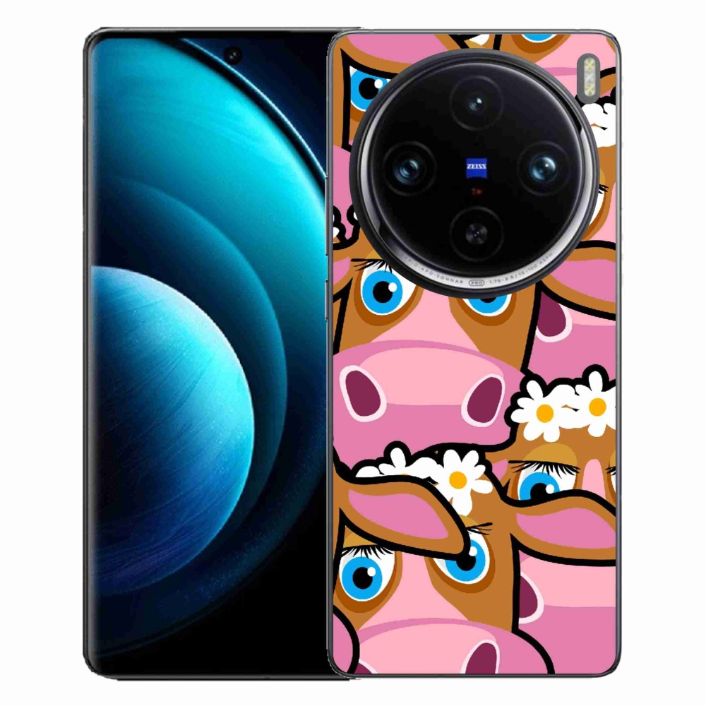 Zselés borítás mmCase a Vivo X100 Pro 5G készülékhez - karikatúrás tehenek
