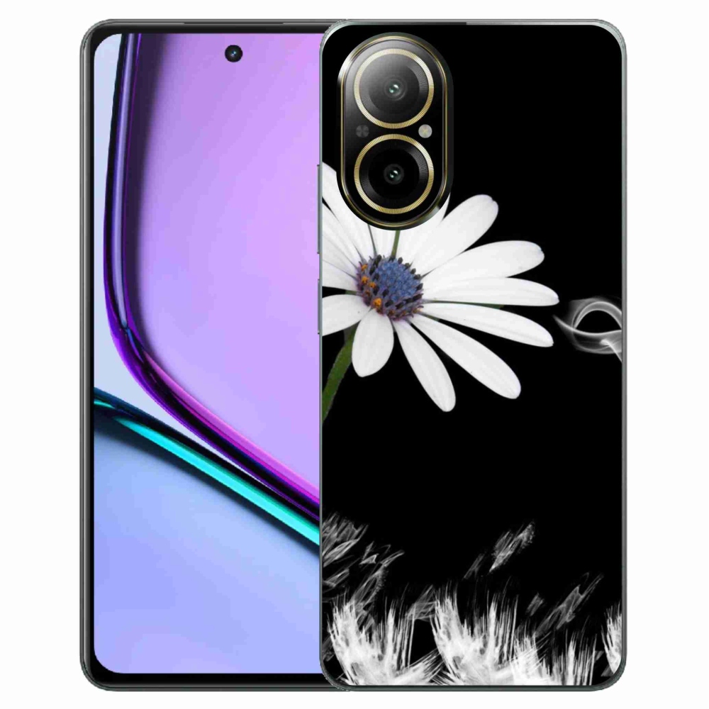 Zselés borító mmCase a Realme C67 készülékhez - fehér virág