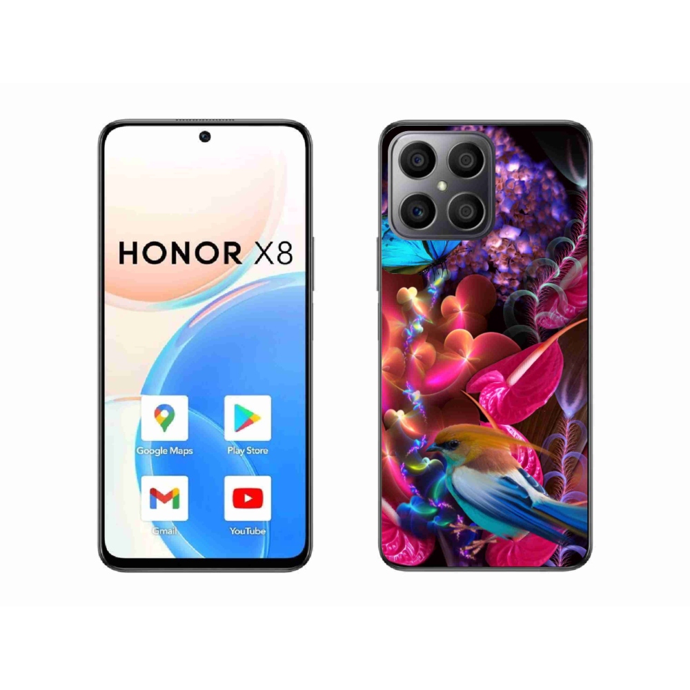 Zselés borítás mmCase a Honor X8-hoz - színes virágok