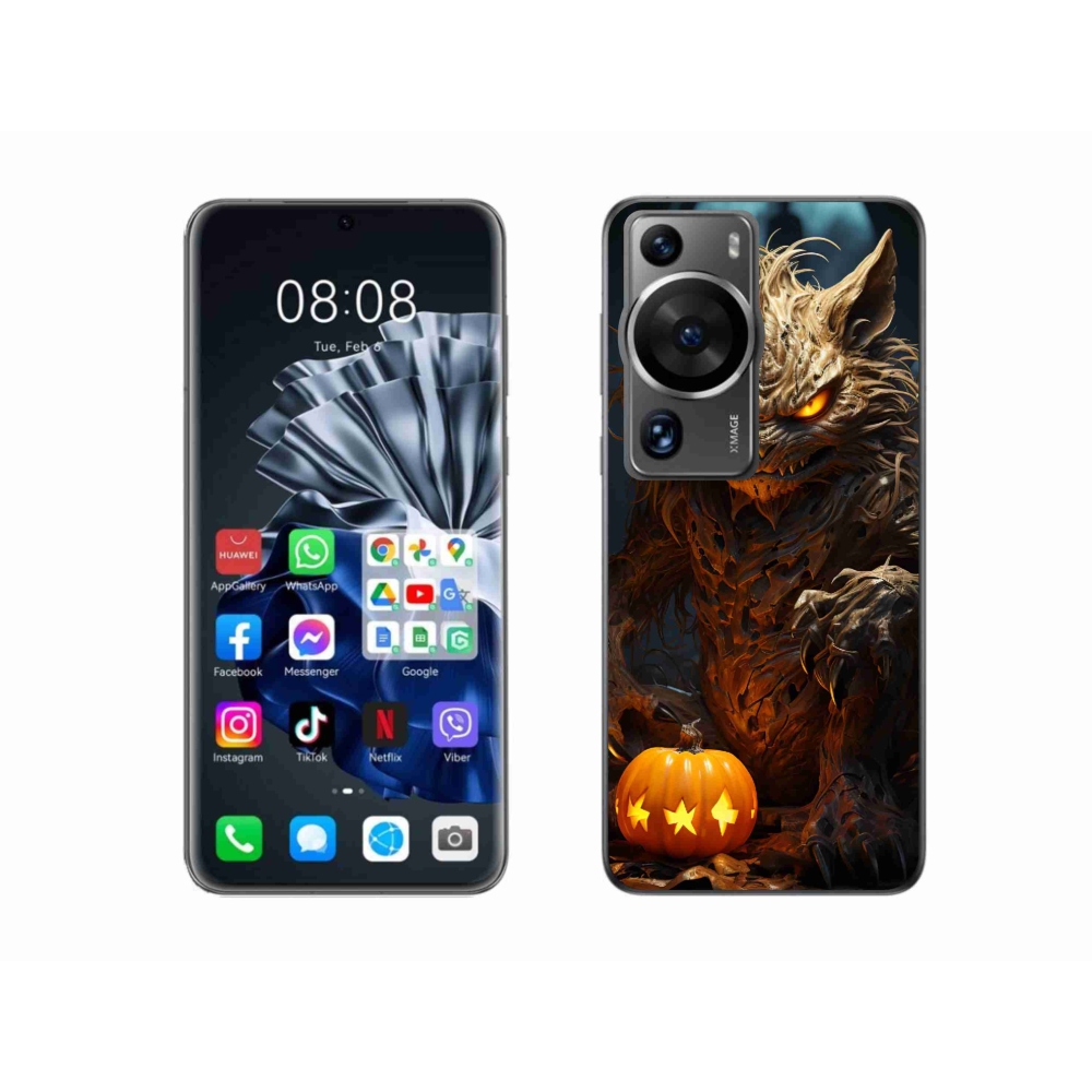 Gél borítás mmCase a Huawei P60 Pro számára - Halloween szörnyeteg