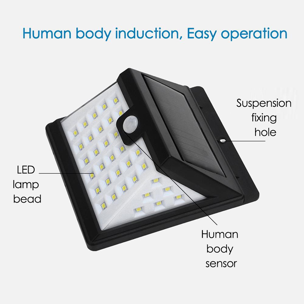 Kompakt kültéri napelemes LED lámpa 40 diódával és mozgásérzékelővel