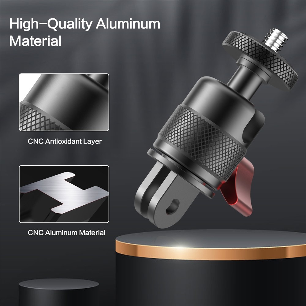 360°-ban forgatható adapter GoPro és Insta360 akciókamerákhoz