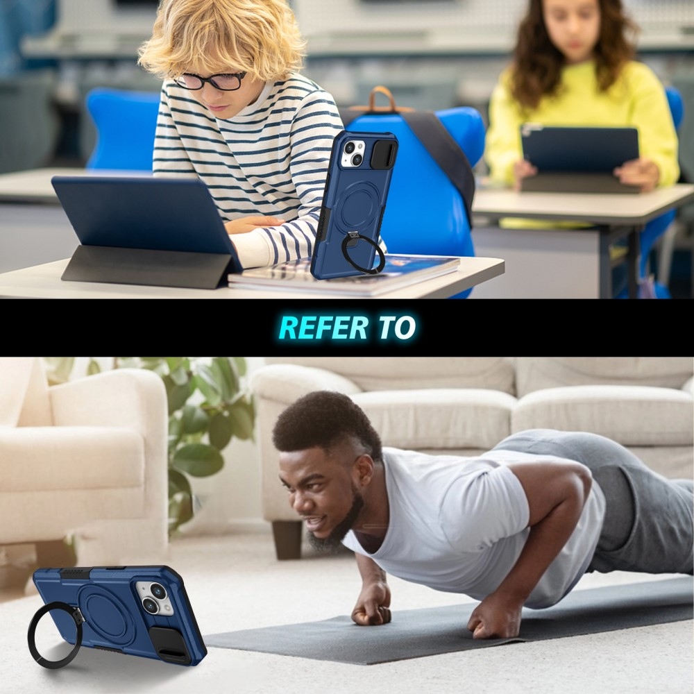 Fulcrum tartós borító kameravédelemmel és MagSafe funkcióval iPhone 14 készülékhez - Kék