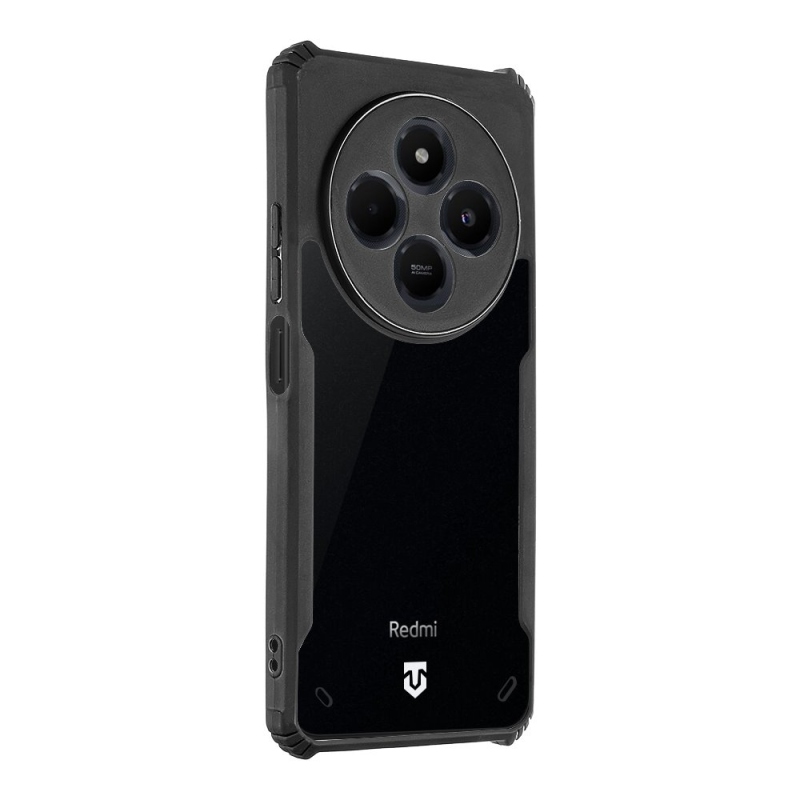 Taktikai Quantum Stealth Cover for Xiaomi Redmi 14C 4G/Poco C75 Clear/Black (átlátszó/fekete)