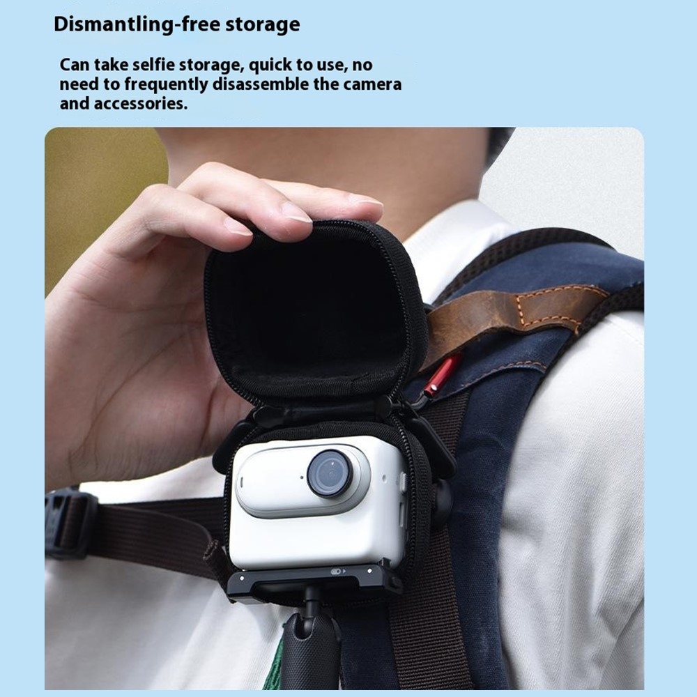 BRDRC védőtok karabinerrel Insta360 GO 3S / GO 3 kamerához - szürke