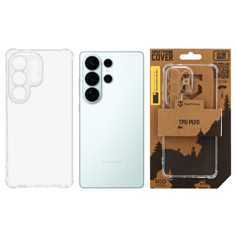 Taktikai TPU Plyo tok Samsung Galaxy S26 Ultra átlátszó készülékhez