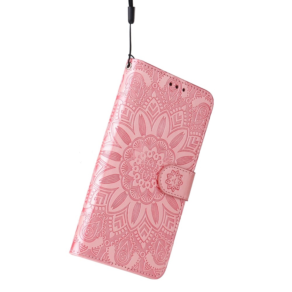 Napraforgó könyv tok Xiaomi Poco X7 Pro 5G - rózsaszínű