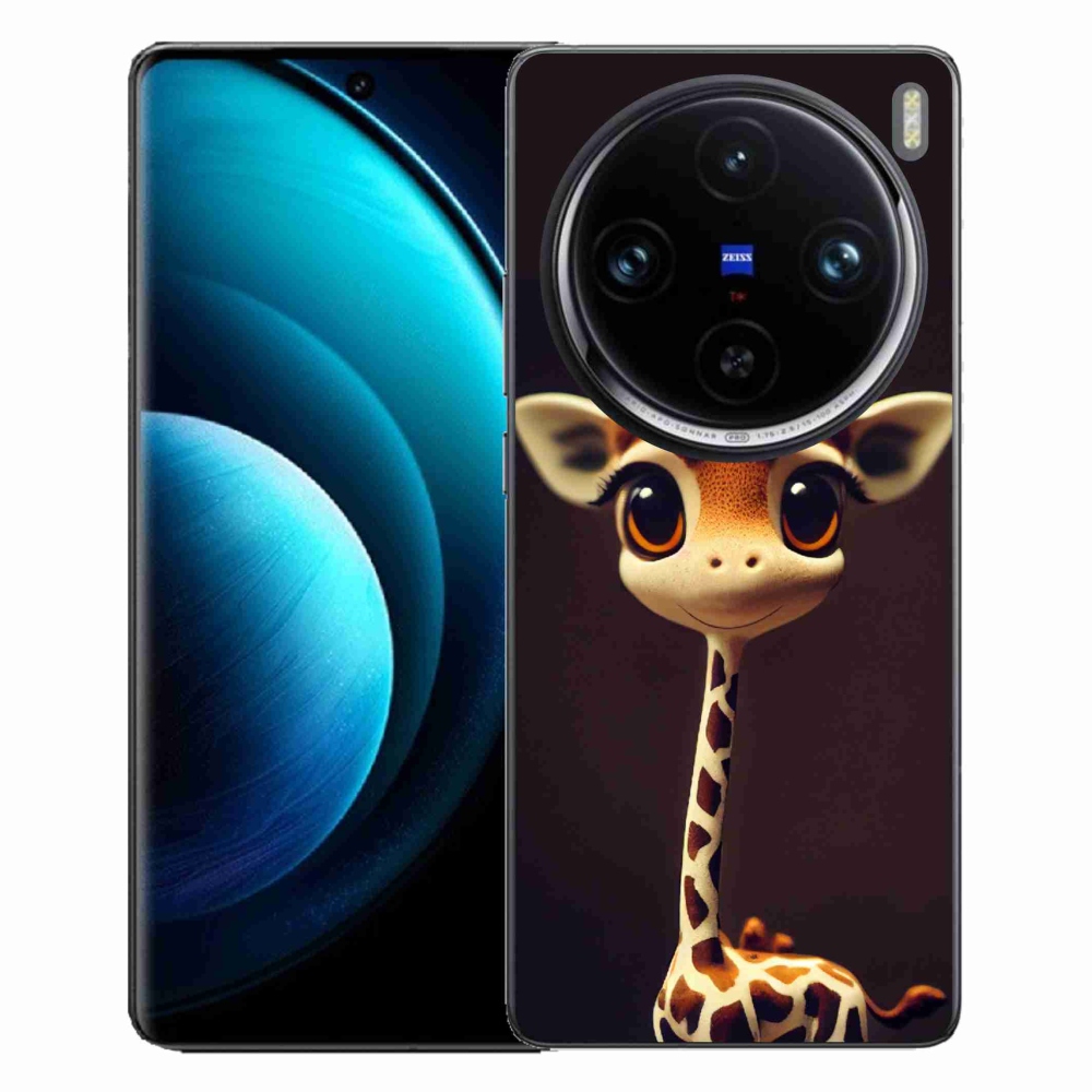 Zselés borítás mmCase a Vivo X100 Pro 5G készülékhez - kis zsiráf