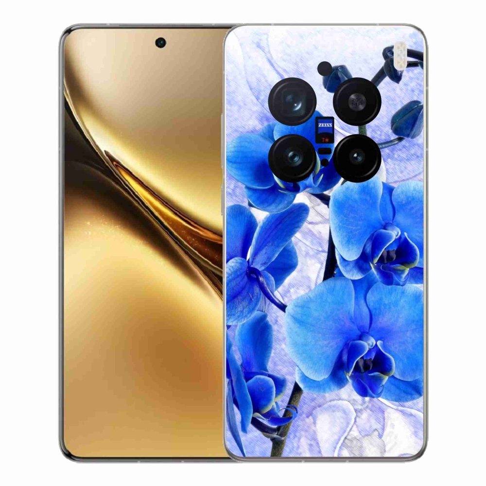 Zselés borítás mmCase a Vivo X200 Pro 5G készülékhez - kék virágok