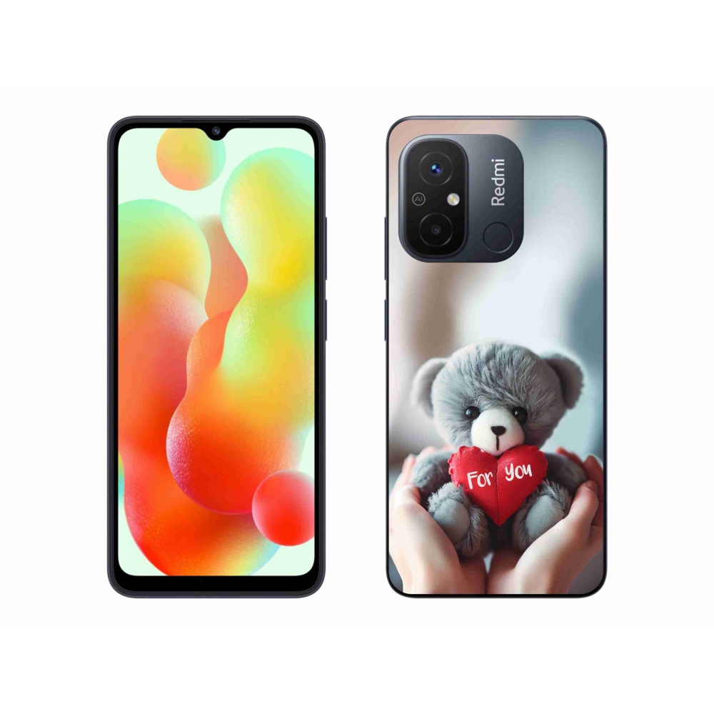 Gél borítás mmCase a Xiaomi Redmi 12C-hez - mackó a szerelmesek számára