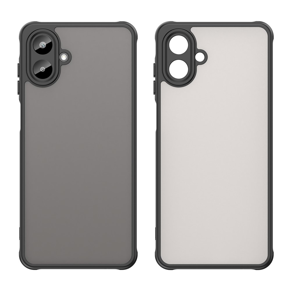 Gél tok kemény hátlappal a Samsung Galaxy A07 4G készülékre - fekete