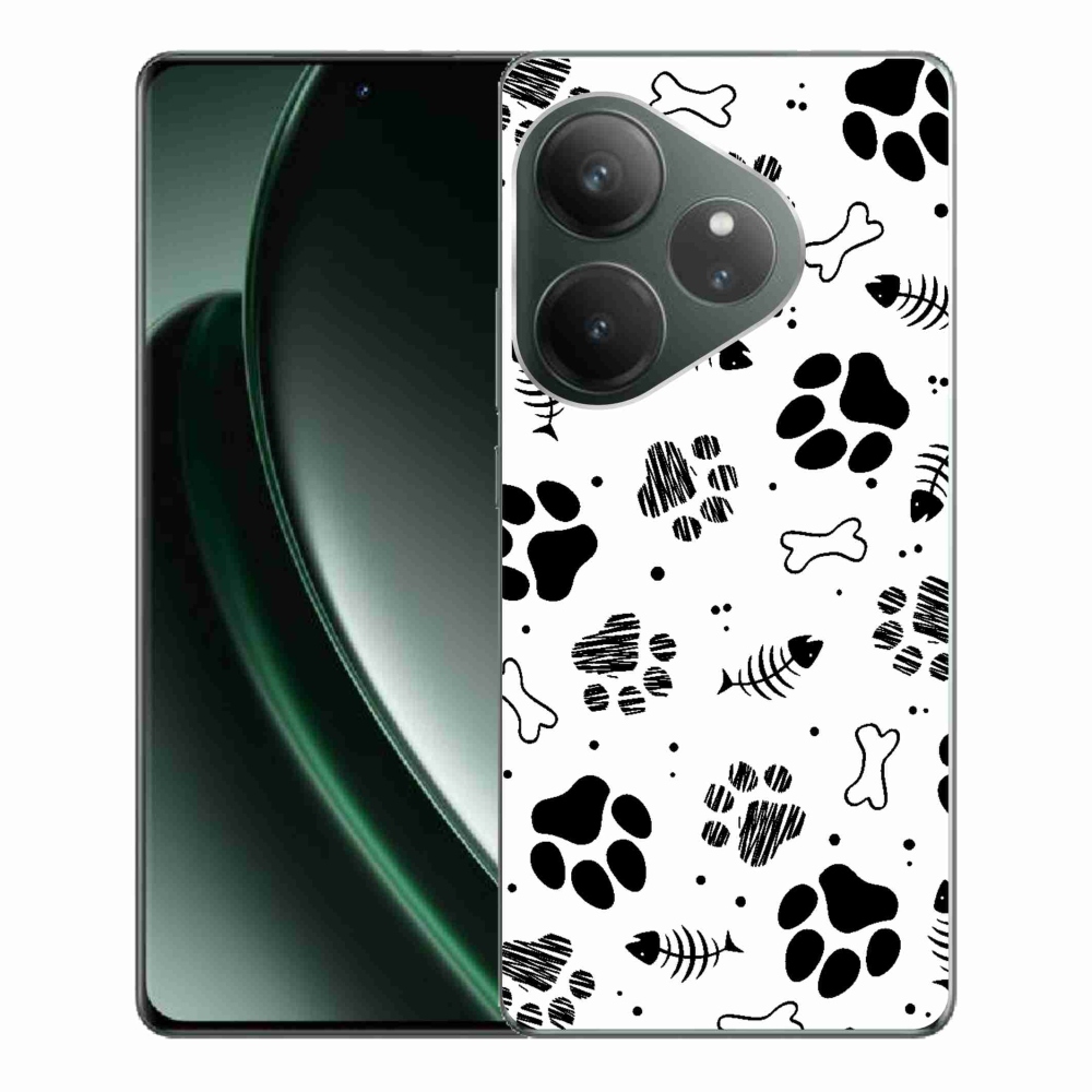 Gél borítás mmCase a Realme GT 6 5G/GT 6T 5G - kutyamancsok 1