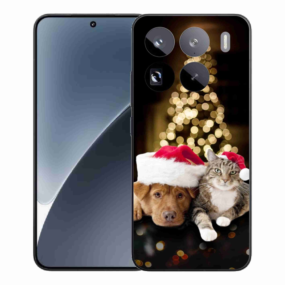 Gél borítás mmCase a Xiaomi 15 Pro-hoz - Karácsonyi kutya és macska