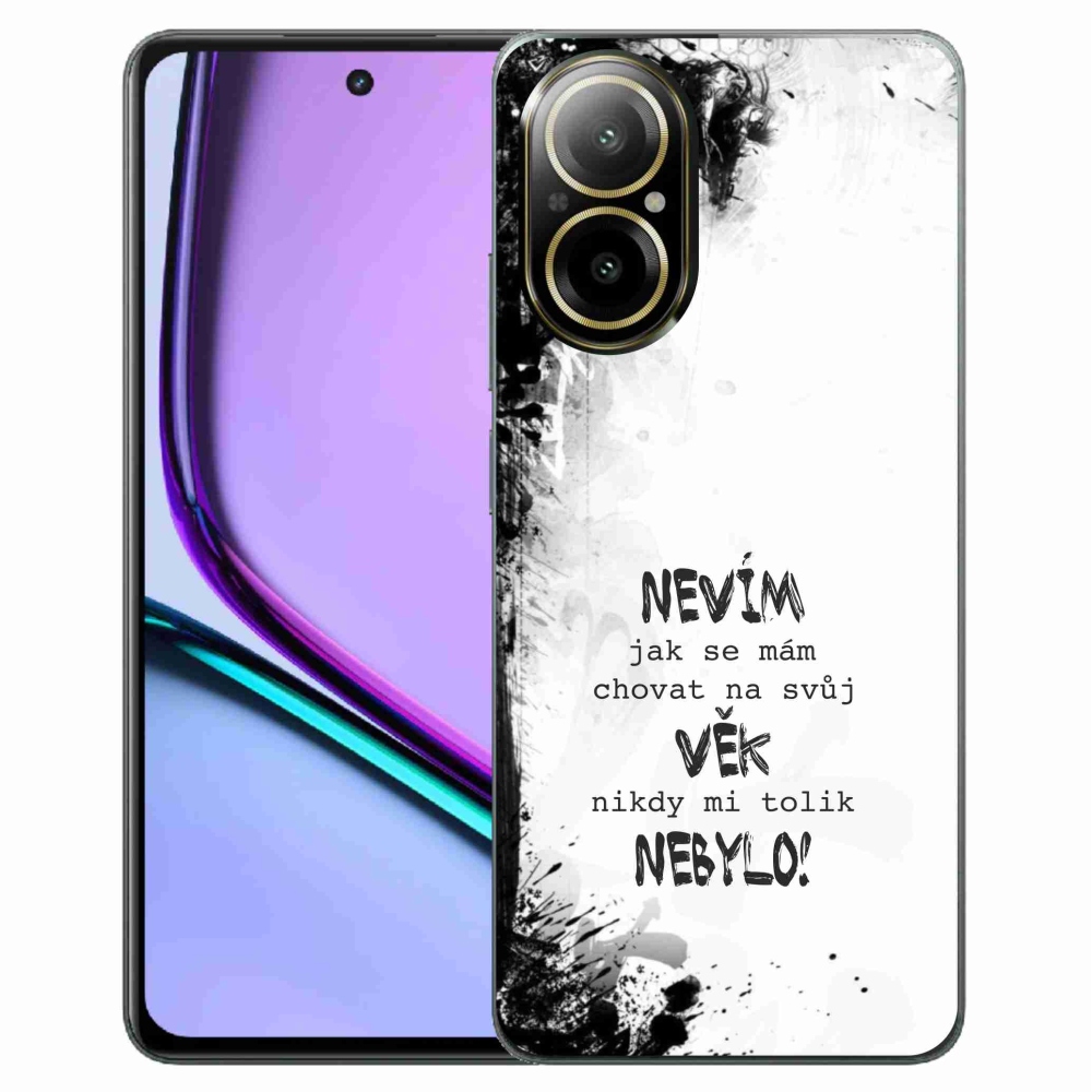 Gél borító mmCase a Realme C67 készülékhez - vicces szöveg 14 fehér háttér