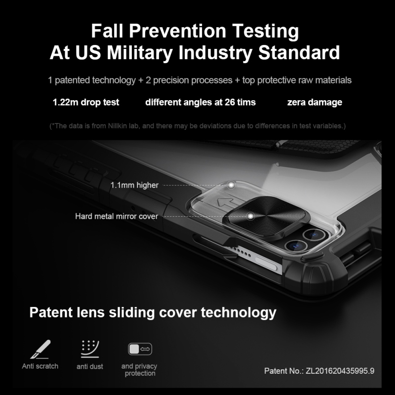 Nillkin Bumper Link billentyűzet tok (háttérvilágításos verzió) iPad Air 10.9 2020/Air 4/Air 5/Pro 11 2020/2021/2022 Fekete