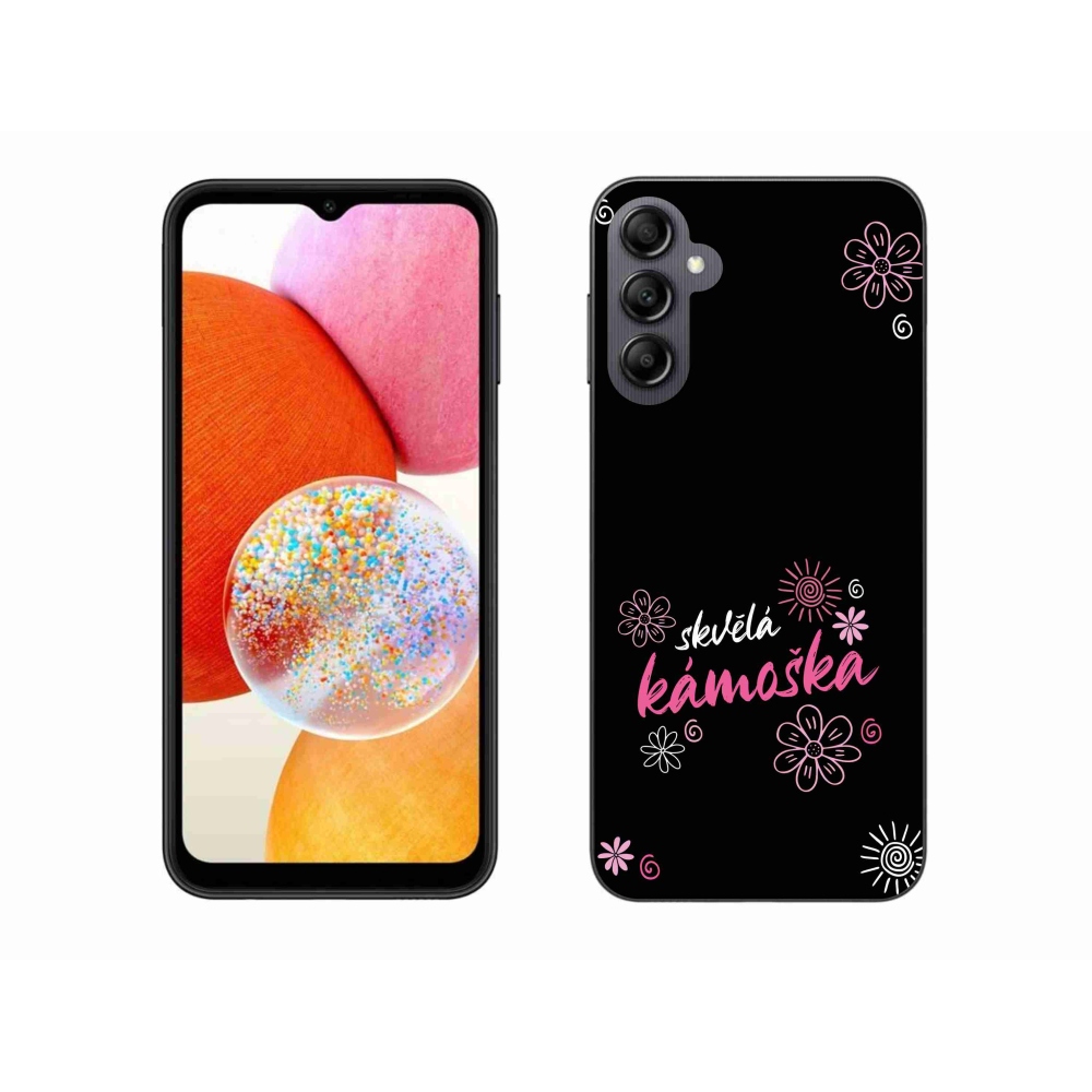 Gél borítás mmCase Samsung Galaxy A14 4G/5G - nagyszerű haver fekete háttérrel