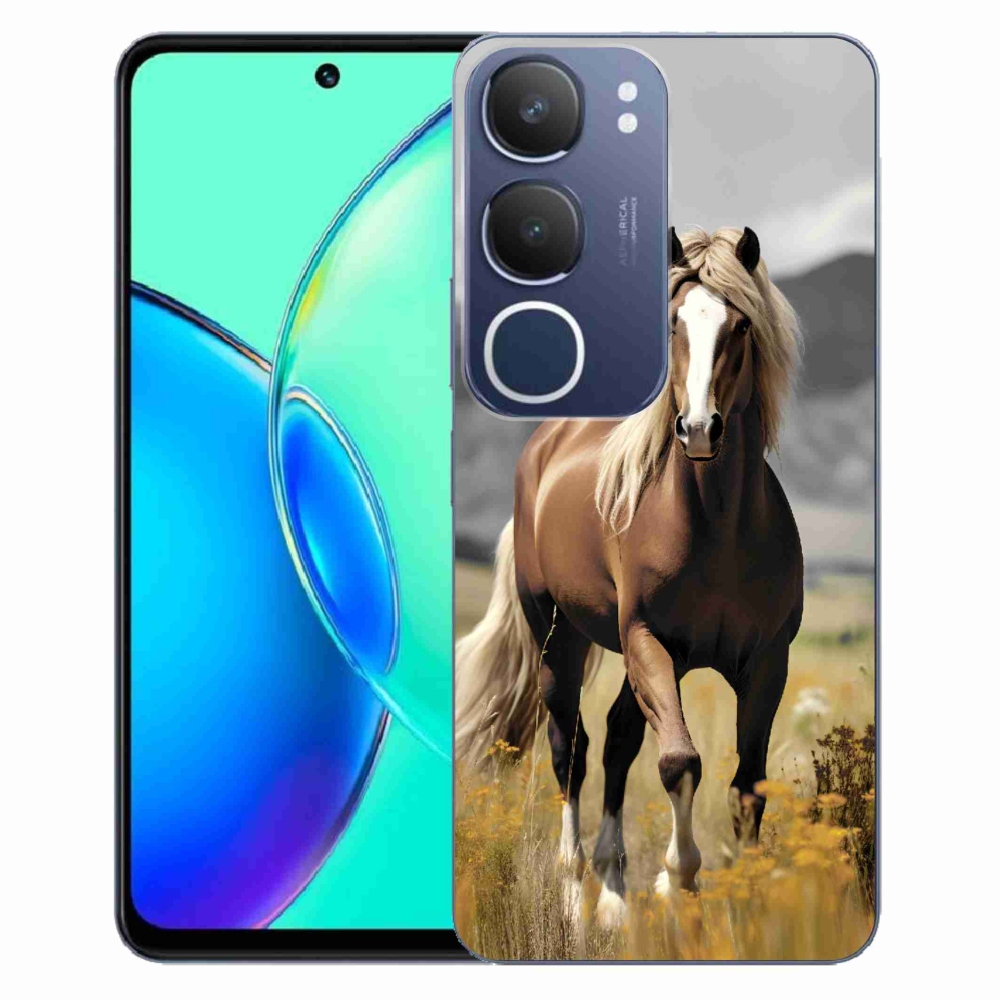 Zselés tok mmCase a Vivo Y19s készülékhez - barna ló 1