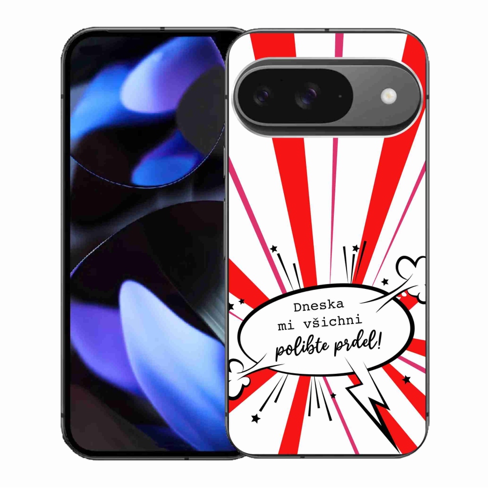 Gél borítás mmCase a Google Pixel 9/9 Pro készülékhez - vicces szöveg 15 fehér háttérrel