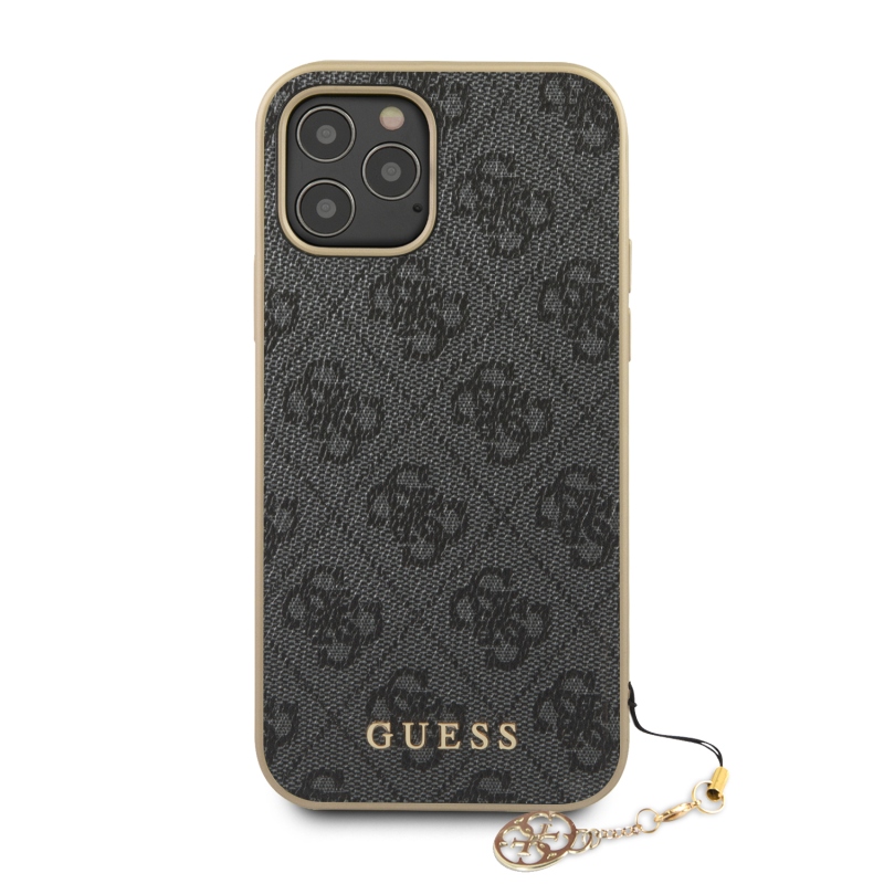 Guess 4G Charms hátlap iPhone 12/12 Pro 6.1 szürke iPhone 12/12 Pro 6.1 szürke borítóhoz