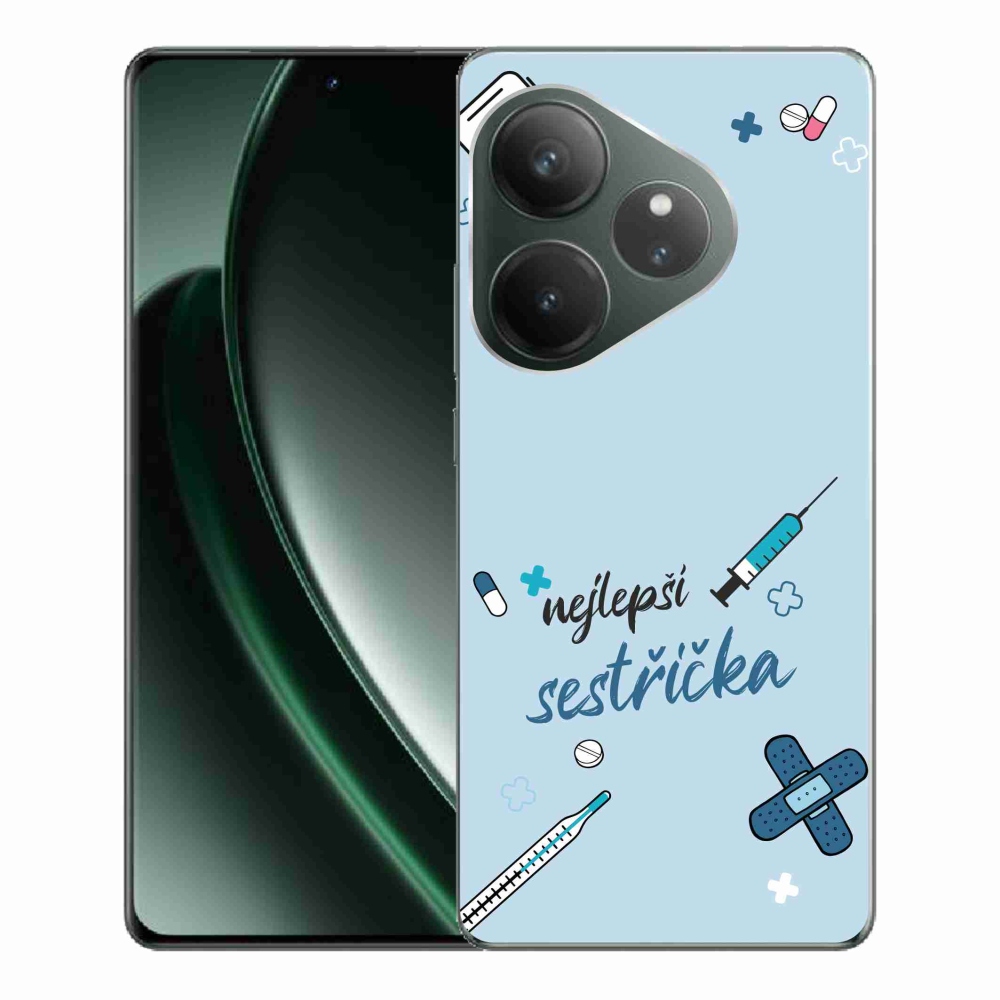 Gél borító mmCase a Realme GT 6 5G/GT 6T 5G - legjobb kishúg kék háttérrel