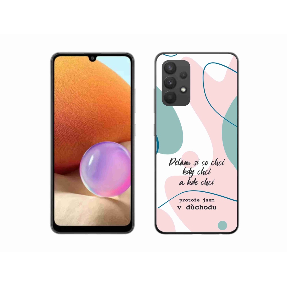 Gél borító mmCase Samsung Galaxy A32 4G - vicces szöveg 10 fehér háttér