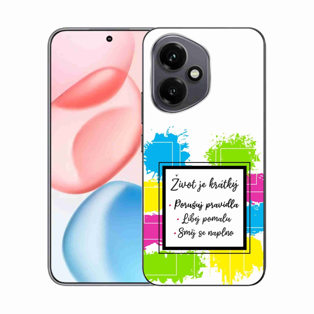 Zselés borító mmCase a Honor 400-hoz - idézem 5 fehér háttér