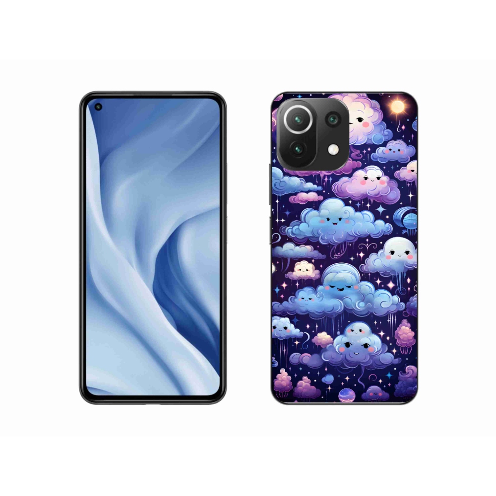 Gél borítás mmCase a Xiaomi Mi 11 Lite 4G/5G-hez - felhők