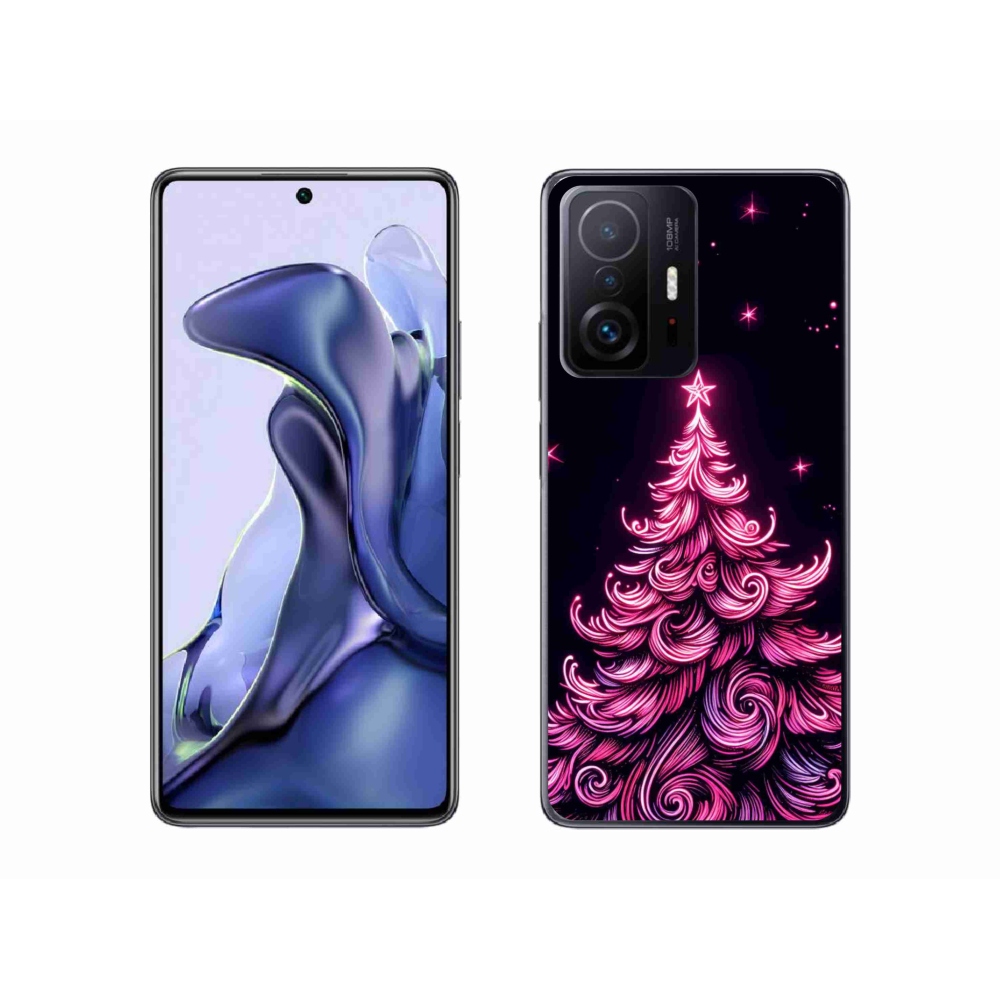 Gél borítás mmCase a Xiaomi 11T Pro számára - neon karácsonyfa 2